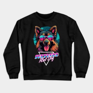 Retro Wave Shepherd Hot Dog Shirt Crewneck Sweatshirt